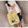 Check mini cross bag-clear/check Yellow Size OS