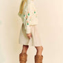 Davi & Dani Floral Pattern Button Down Cardigan