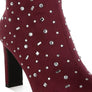 Sakura Diamante Embellished Microfiber Boots