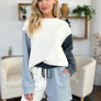 Double Take Full Size Contrast Drop Shoulder Top and Shorts Set