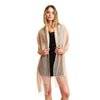 DIONA J MESH LONG TASSEL COVER UP KIMONO CARDIAGN ONE SIZE COLOR BROWN