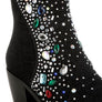 Starlit Multi Color Stones Embellished Boots