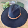 Wide brim panama hat in vegan felt