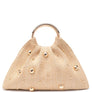 WOVEN STRAW STUD HARPER EVENING BAG COLOR NATURAL