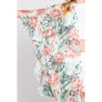 DIONA J FLOWER PATTERN FRILL KIMONO ONE SIZE MULTICOLOR
