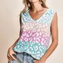 BiBi Leopard V-Neck Tank