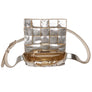 DIONA J SQUARED QUILTED DESIGN CROSSBODY BAG COLOR GOLD
