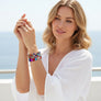 Tennis Bracelets Multicolor Crystal Silver Set