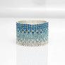 Bangle Blue Ombre Rhinestone 12 Row Bracelet