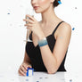 Bangle Blue Ombre Rhinestone 12 Row Bracelet