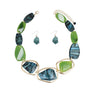 Collar Dreamy Marbled Green Artful Necklace Women