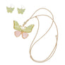 AKA Pink Green Butterfly Adjustable Cord Necklace