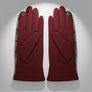 Plaid Wine Touchscreen Winter Gloves for Women