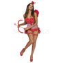 Cupid Lover 5 Pc Women's Red Pink Halloween Love Cosplay Costume Set Size XS