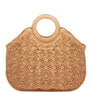 DIONA J STRAW ROUND HANDLE TOTE BAG COLOR KHAKI