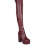 BUBBLE HIGH BLOCK HEELED OVER THE KNEE BOOTS