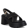 Nambo Stud Embellished Block Heel Sandals