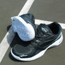 Men's High Arch Firm Support All-In-One Black Walking Shoes, Comfort & Performance Style