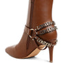 Nicene Harness Detail Stiletto Boots