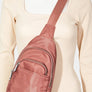 Fame Solid Color Nylon Sling Bag