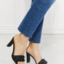 MMShoes Top of the World Braided Block Heel Sandals in Black