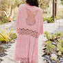 Crochet Open Patch Longline Kimono
