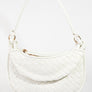Fame PU Leather Basket Weave Half Moon Bag