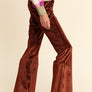 Davi & Dani Elastic Waist Knit Flare Pants