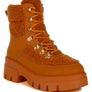Wellerman Faux Fur Detail Chunky Hiker Boots