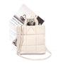 Quilted Soft Puffer Handbag with Top Handle, Lightweight Swing Shoulder Bag, Trendy Casual Purse for Daily Use and Travel