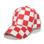 CHECKER PLAID PRINT CAP HAT