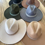 Wide brim panama hat in vegan felt