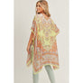 DIONA J BOHO PRINT KIMONO CARDIGAN ONE SIZE COLOR GREEN