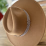 Structured wide brim panama hat in vegan felt