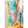 DIONA J HAND DRAWN WATERCOLOR TROPICAL LEAVES KIMONO ONE SIZE COLOR YELLOW