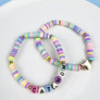 CAT MOM REUBBER BEADS BRACELET SET