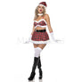 School Girl Santa 6 Pc Multicolor Plaid Christmas Halloween Women Costume Sz S/M