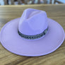 Wide brim panama hat in vegan felt