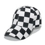 CHECKER PLAID PRINT CAP HAT