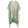DIONA J SWIRL BORDER PRINT KIMONO ONE SIZE COLOR GREEN