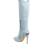Ridda Metallic Cap Toe Denim Boots