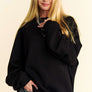 Davi & Dani Round Neck Raglan Sleeve Sweatshirt