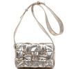 DIONA J SQUARED QUILTED DESIGN CROSSBODY BAG COLOR SILVER