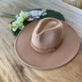 Wide brim panama hat in vegan felt