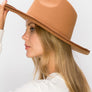 Vegan Felt Panama Upturned Brim HAT FOR WOMEN