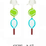 SPORTS BALL UNIFORM ACRYLIC DROP HOOK EARRING
