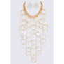 DIONA J ACRYLIC CHANDELIER RED CARPET NECKLACE SET GOLD/CLEAR