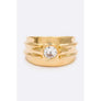 Diona J Unisex 18KT Gold Plated Ring Size 8