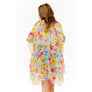 DIONA J FLORAL PRINTED SILKY KIMONO ONE SIZE MULTICOLOR