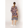 Diona J FLORAL PRINT KIMONO ONE SIZE COLOR NAVY